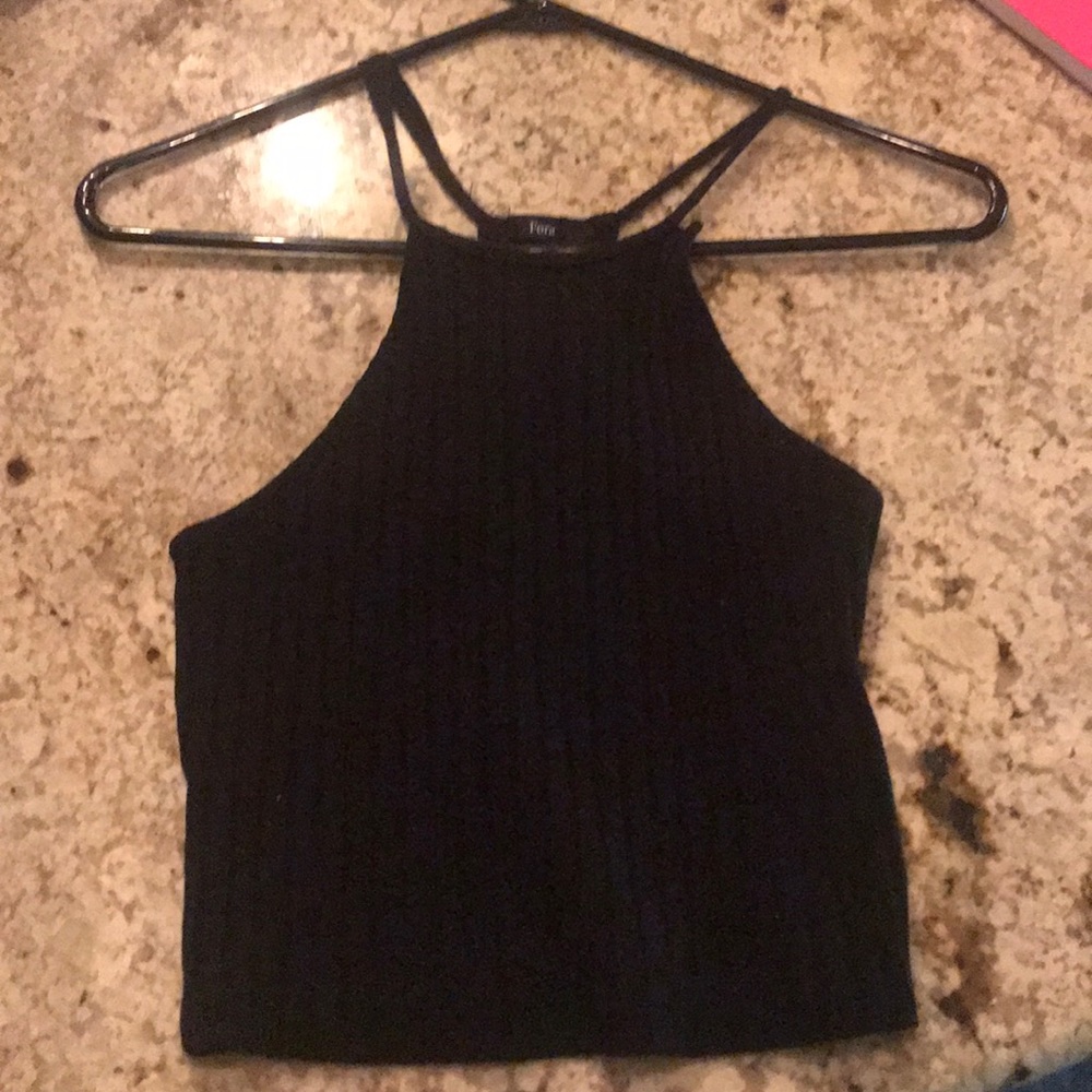 Black halter top